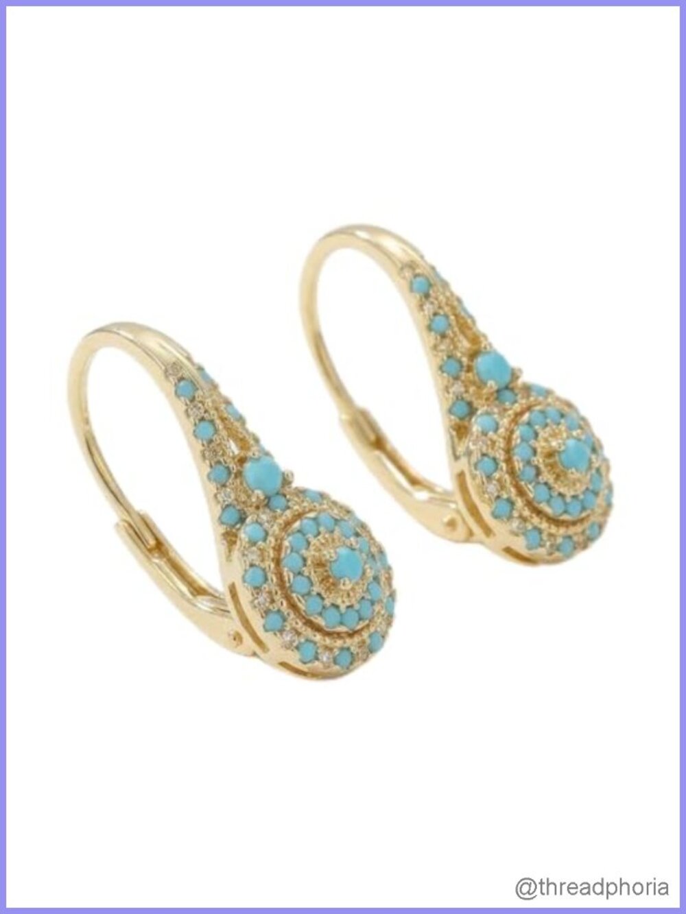 Gold Plated Dangle Earrings for Women - Teardrop Lever Back Jewelry